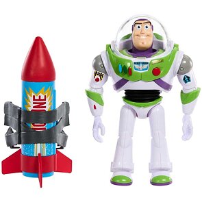 Toy Story Mluvící Buzz Rakeťák s raketou 26 cm
