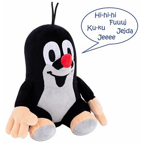 Plyšový Krtek mluvící, sedící 15 cm