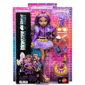 Clawdeen Wolf – panenka Monster High s mazlíčkem a doplňky