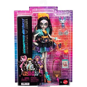 Skelita Calaveras – panenka Monster High s mazlíčkem a doplňky