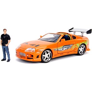 Rychle a zběsile – kovové auto 1995 Toyota Supra s figurkou 1:24