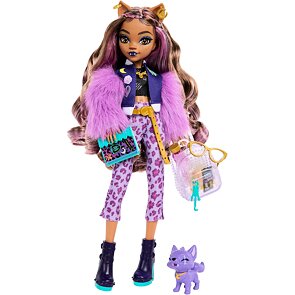 Monster High panenka Clawdeen Wolf s doplňky a mazlíčkem