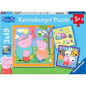 Prasátko Peppa Puzzle 3 x 49 dílků
