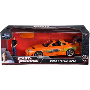 Rychle a zběsile – kovové auto 1995 Toyota Supra s figurkou 1:24