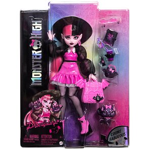 Monster High panenka Draculaura s doplňky a mazlíčkem