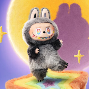 Plyšák ve stylu LABUBU – černý Secret