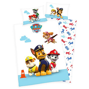 Tlapková patrola Povlečení do postýlky bílé