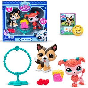 Littlest Pet Shop 2 figurky – Sheltie a Pudl