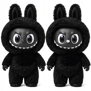 Plyšák ve stylu LABUBU – Exciting Macaron Black