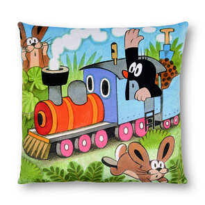 Krtek polštářek mašinka