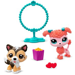 Littlest Pet Shop 2 figurky – Sheltie a Pudl