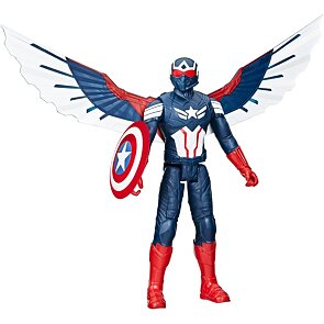 Figurka Kapitán Amerika s křídly 30 cm – Marvel Titan Hero (Captain America: Nový svět)