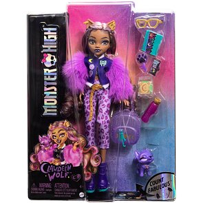 Monster High panenka Clawdeen Wolf s doplňky a mazlíčkem