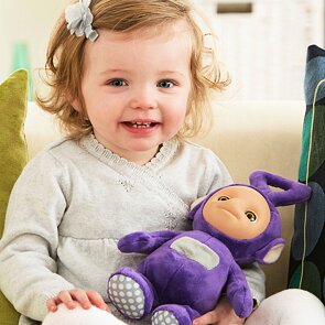 Teletubbies plyšák Tinky Winky mluvící 25 cm