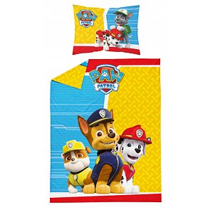 Tlapková patrola Povlečení do postýlky modrožluté