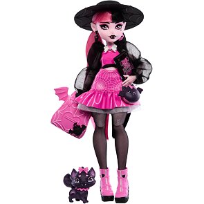 Monster High panenka Draculaura s doplňky a mazlíčkem