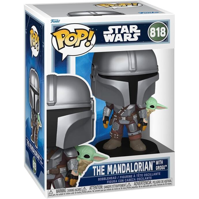 Star Wars Funko POP! – The Mandalorian with Grogu #818