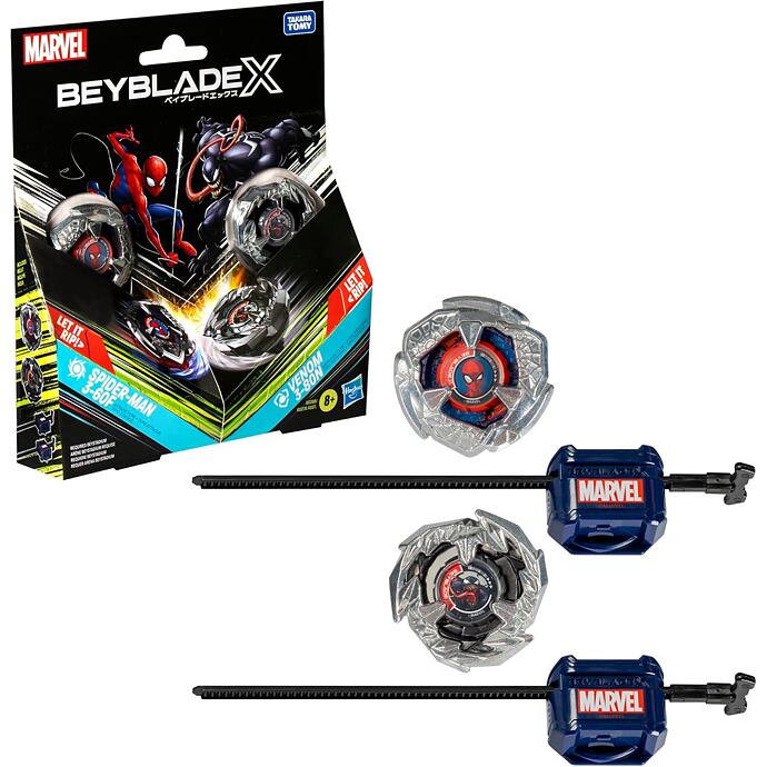 Beyblade X Marvel – Spider-Man 3-60F vs. Venom 3-80N
