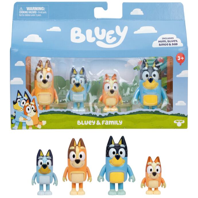 Bluey – balení 4 figurek