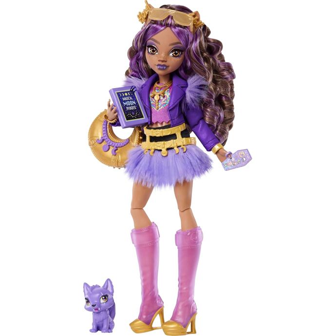 Clawdeen Wolf – panenka Monster High s mazlíčkem a doplňky