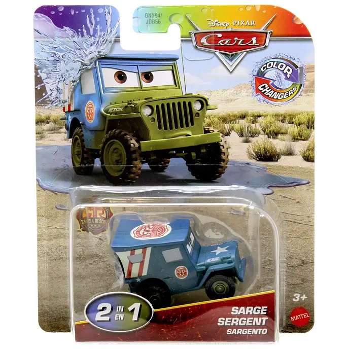 Sarge – autíčko Cars měnící barvu