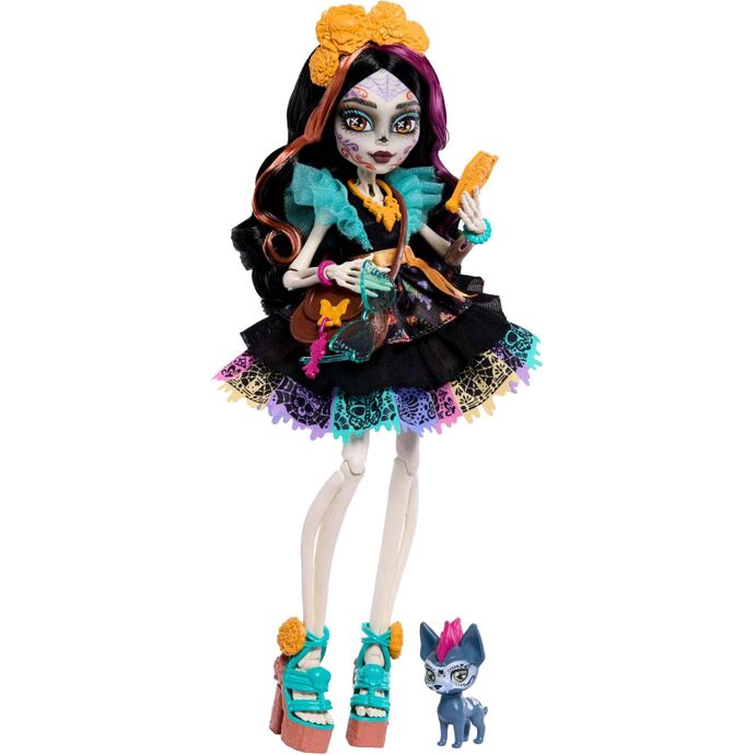 Skelita Calaveras – panenka Monster High s mazlíčkem a doplňky