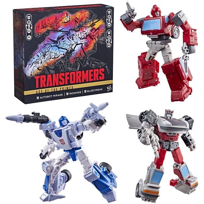 3-Pack Autobot Mirage & Bluestreak & Ironhide – Transformers Age of the Primes