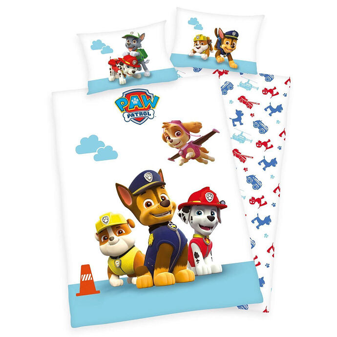 Tlapková patrola Povlečení do postýlky bílé