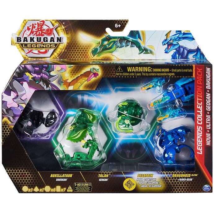 Bakugan Legends Collection Pack – Auxillataur, Talan, Pegatrix, Dragonoid