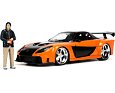 Rychle a zběsile – kovové auto 1997 Mazda RX7 s figurkou 1:24