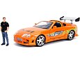 Rychle a zběsile – kovové auto 1995 Toyota Supra s figurkou 1:24
