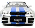 Rychle a zběsile – kovové auto 2002 Nissan Skyline GT-R 1:24