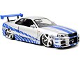 Rychle a zběsile – kovové auto 2002 Nissan Skyline GT-R 1:24