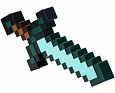 Minecraft svítící diamantový meč – 3 světelné režimy, 40 cm, na zeď i stůl
