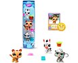 Littlest Pet Shop 3 figurky v tubě – Lev, Zebra, Opička