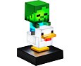 Minecraft lampička Chicken Jockey, svítící figurka 12 cm