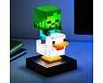 Minecraft lampička Chicken Jockey, svítící figurka 12 cm
