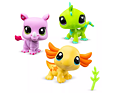 Littlest Pet Shop 3 figurky v tubě – Leguán, Axolotl, Nosorožec