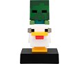Minecraft lampička Chicken Jockey, svítící figurka 12 cm